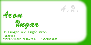 aron ungar business card
